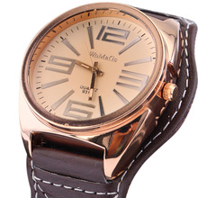 Высококачественные модные брендовые часы из искусственной кожи для женщин и мужчин, унисекс, наручные кварцевые часы с большими цифрами, часы в подарок на Рождество 2024 - купить недорого