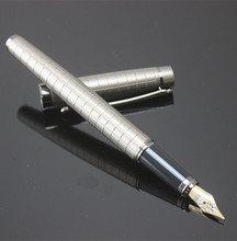 High Quality Metal gray lattice Iraurita Fountain Pen Full Metal Luxury Pens Caneta Office School Stationery Supplies ink pen 2024 - buy cheap