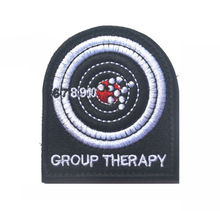 Emblemas bordados para terapia grupo emblema militar 7*6.2cm acessório gancho e laço tático 2024 - compre barato