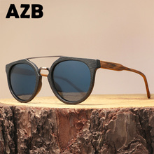 AZB-gafas de sol de madera para hombre y mujer, lentes polarizadas con protección UV400, Estilo Vintage 2024 - compra barato