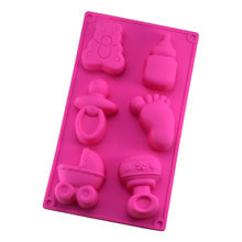 1pcs Creative Cute Baby Pacifier Bottle Silicone Cake Mold For Kids Great Birthday Cake Supplies Eco-Friendly Fondant Cake Tool 2024 - buy cheap