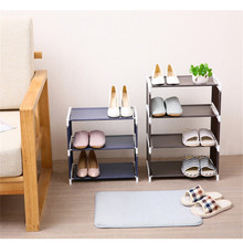 Rack organizador para sapatos, prateleira sólida multifuncional, 4 camadas, para sala de estar, três camadas, armazenamento para quarto 2024 - compre barato