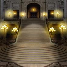 Ópera casa palacio o castillo escalera luz telón de fondo de alta calidad impresión por ordenador foto de boda Fondo de estudio 2024 - compra barato