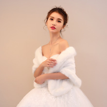 Cheap Fashion Wedding Jacket Bride Wraps Winter Wedding Dress Wraps Bolero Bridal Coat Accessories Wedding shawl 2024 - buy cheap