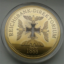 Símbolo de zinco cromado de ouro brasileiro aachen 1888, souvenir de moeda muito raro em 1 com acessório de 999/1000 2024 - compre barato