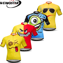 Weimostar Smiley face Cycling Jersey Tops Bike Clothing Summer Short Sleeve mtb Bicycle Jersey Cycling Shirt Maillot Ciclismo 2024 - buy cheap