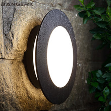 Simple Circular Outdoor Wall Lamp Waterproof Rust LED Porch Lights Modern Wall Sconce Garden Courtyard Aluminium Lighting 2024 - buy cheap