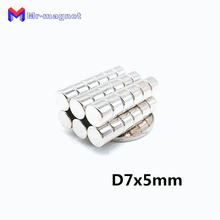 200Pcs 7 x 5 mm magnet Bulk Small Round NdFeB Neodymium Disc Magnets Dia 7x5 mm N35 Super Powerful Strong Rare Earth Magnet D7*5 2024 - buy cheap