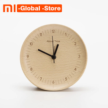 Original Xiaomi Mijia About Time Alarm Clock Wood Desktop Table Mute Movement Wooden  Clocks Watch For Office Xiaomi Smart Home 2024 - buy cheap