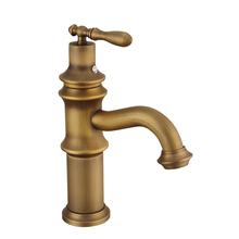 Retro Antique Brass Bathroom Faucets Deck Mounted Hot Cold Mixer Water Tap Single Holder Single Hole Faucet 2024 - buy cheap