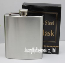 25pcs /lot ,Laser welding , 6 oz stainless steel hip flask ,brushed flask ,passed FDA test 2024 - buy cheap