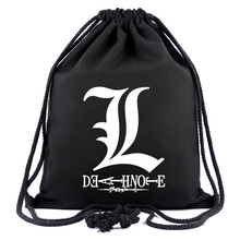 Anime Death Note L.Lawliet Mark Drawstring Bag Casual Travel Backpack Men Women Cosplay Accessories Bag 2024 - buy cheap