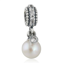 New Elegance Mother Pearl Pendant Beads 925-sterling-silver Pearls Jewelry with AAA CZ Fits Pandora bracelets DIY Jewelry Making 2024 - buy cheap