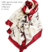 Naizaiga 100*200cm mercerized 100% wool spring shawl winter warm print 80s wrap ladies pashmina, MSY16 2024 - buy cheap
