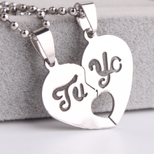 JAYO hearts  lovers 316L Stainless Steel pendant necklaces for men women wholesale 2024 - buy cheap