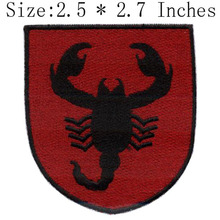 Remendo bordado de escorpião 2.5 "largura/força/pressão/bordado 2024 - compre barato