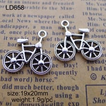 19x20mm 30pcs Zinc Alloy Bike Charms Antique Silver Plated Charms Pendants Jewelry Findings Accessories 2024 - buy cheap