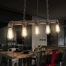 Lámpara colgante Vintage Edison para Loft, iluminación de Bar personalizada, tubo de agua Industrial Vintage, E27Cafe Bar 2024 - compra barato