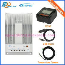 Tracer2215BN EPEVER-cable USB y sensor de temperatura MT50, controlador de carga Solar, aplicación emparejada, EPsolar 20A, 20 amperios, MPPT 2024 - compra barato
