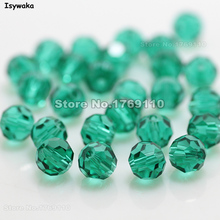 Isywaka-cuentas de cristal de Austria facetadas, espaciador suelto, redondo, Color azul y verde, 6mm, 100 Uds. 2024 - compra barato