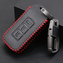 Fashion 3 Button Leather Car Key Cover for Mitsubishi Outlander Lancer 10 Pajero Sport L200 ASX RVR car key case Accessories 2024 - buy cheap