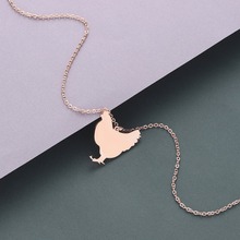 Chandler Chicken Necklace For Women Girl Fashion Rooster Pendant Chain Necklaces Funny Farm Animal Gifts Stainless Steel Jewelry 2024 - buy cheap