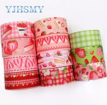 YJHSMY I-19411-916,10yards 25mm Fruit strawberry Thermal transfer Printed grosgrain Ribbons,bow cap DIY accessories decorations 2024 - buy cheap
