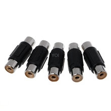 5 Pcs RCA Female to RCA Female Audio Video Cable Jack Plug Adapter Connector 2024 - buy cheap