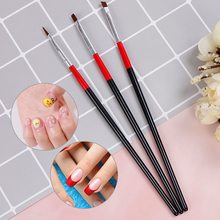 3pcs/lot Flower Line Grid Manicure Tool DIY Acrylic UV Gel Brushes Drawing Kit 3D Nail Art Liner Painting Pen Tips 2024 - buy cheap