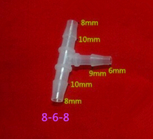 8-6-8mm camiseta reductora de plástico tubo conector de manguera Accesorios 2024 - compra barato
