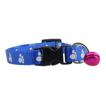 Practical 2018 NEW Adjustable Nylon Footprints Collar Dog Puppy Pet Collars With Bells Dog Supplies Drop shipping C30428 2024 - buy cheap
