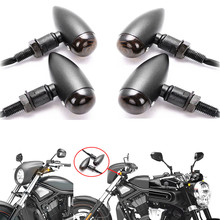 Intermitentes universales para motocicleta, luz ámbar para Harley, Honda, Touring, Chopper, Bobber, 4 Uds. 2024 - compra barato