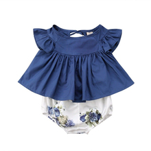 2019 Hot Newborn Baby Girl Clothes Set Summer Vest Tops T shirt Floral Shorts Girls Clothing Cotton Cute Princess 2pcs Outfits 2024 - buy cheap