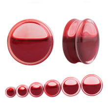 2pcs Plugs and Tunnels Red Liquid Acrylic Ear Stretchers Plugs Flesh Tunnel Ear Plugs Earrings Gauges Ear Plug Sex Body Jewelry 2024 - buy cheap