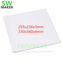 SWMAKER N SERIES SPARE PARTS BOROSILICATE GLASS BUILD PLATE 255x236mm 330x340mm for Raise 3D N1 N2 and N2 plus printer 2024 - buy cheap