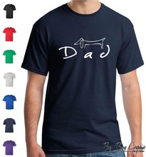 Brand Clothes Summer 2019 Dachshund Weiner Dog DAD T-Shirt Mens I Love My Pet Fur Baby Rescue Adopt Save O-Neck T Shirt 2024 - buy cheap