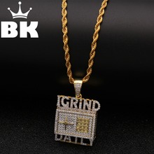 THE BLING KING Custom Safe Deposit Box Necklace Hip Hop Full Iced Out Cubic Zirconia gold sliver CZ Stone 2024 - buy cheap