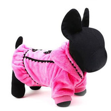 Abrigo de lana para perros de moda Otoño/invierno cálido vestido de princesa de dos pies para ropa de perros pequeños y medianos chaqueta para mascotas (rosa) 2024 - compra barato