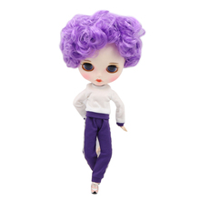 ICY DBS-Muñeca Blyth de piel blanca, cuerpo articulado, pelo corto azul, nueva cara mate con cejas, brillo de labios, BL7216 2024 - compra barato