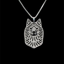 Finnish Spitz jewelry Gold and silver pendant and necklace jewelry Simple abstract animal 2024 - buy cheap