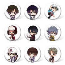 (9pcs/set ) Prince of Tennis Fashion Brooch Ryoma Echizen Cartoon Badge Tezuka Kunimitsu Collection with Bag Accessories 2024 - buy cheap