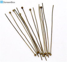 300 PCs Doreen Box Ball Head Pins Copper Bronze Tone Color 50mmx0.5mm Findings For DIY Jewelry Making (B10340) 2024 - buy cheap