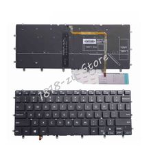 Teclado para laptop com iluminação eua, inspiron xps 13 7000 7347 7348 7352 7353 7359 15 7547 7548 9343 n7548 p54g p57g 2024 - compre barato