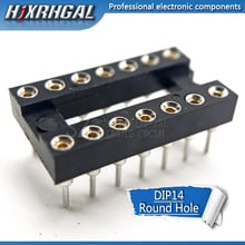 10pcs DIP-14 Round Hole 14 Pins 2.54MM DIP DIP14 IC Sockets 14 PIN 2.54 Adaptor Solder Type IC Connector hjxrhgal 2024 - buy cheap