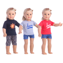 LUCKDOLL 3 Styles Pajamas&sleepwear Fit 18 Inch American&43 CM Baby Doll Clothes Accessories ,Girl's Toys,Generation,Birthday 2024 - buy cheap