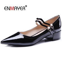Enmayer/модные женские туфли; Zapatos De Mujer De Moda; Новинка 2020 года; Туфли-лодочки; Размеры 34-40; LY423; 2020 2024 - купить недорого