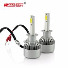 WENCHANG H1 H3 H4 H7 H8H9H11 9005 9006 9004 9007 880/881 car headlight  COB LED 3800LM 36W 6000K 12/24V white#C6 2024 - buy cheap