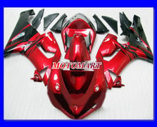 Kit carenagem da motocicleta para kawasaki ninja zx6r 05 06 zx6r 636 2005 2006 preto quente vermelho abs carenagens de plástico conjunto + 7 presentes sx45 2024 - compre barato