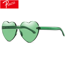 Psacss Vintage Heart Sunglasses For Women Men Candy Colors Brand Designer Sun Glasses Women's Retro Mirror gafas de sol mujer 2024 - buy cheap