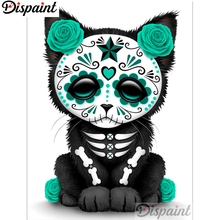 Dispaint-pintura de diamante 5D DIY "calavera de dibujos animados", cuadrados o redondos de imitación bordado de diamantes, estilo punto de cruz 3D, decoración del hogar, A10708 2024 - compra barato